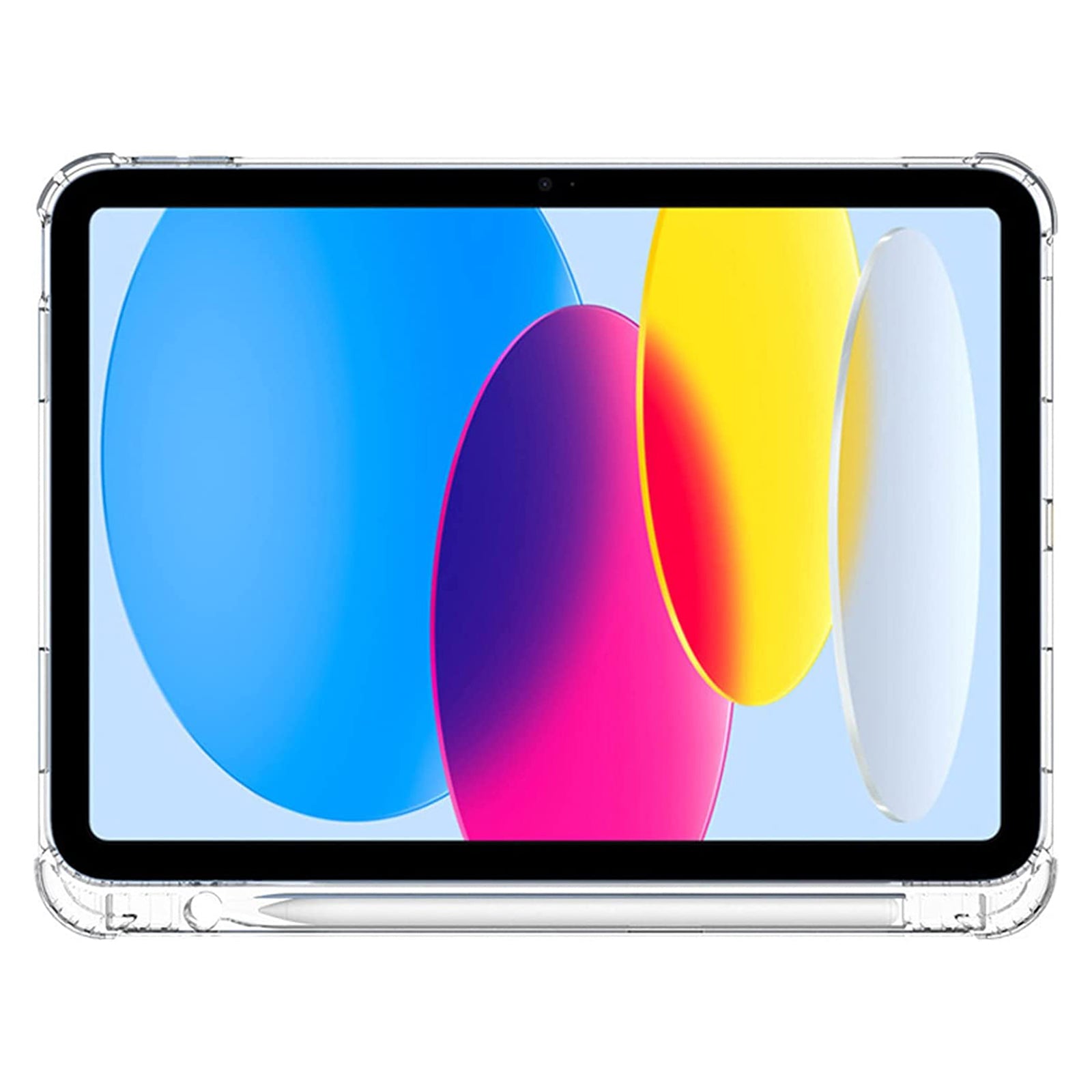 For iPad 10.9 (2022) Shockproof TPU Tablet Case Reinforced Corners Transparent Protection Cover with Pen Slot For iPad 10.9 (2022) Shockproof TPU Tablet Case Reinforced Corners Transparent Protection Cover with Pen Slot